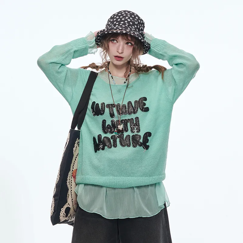 ELF SACK Knitwear Women's Elegance Spring Youth Green-5