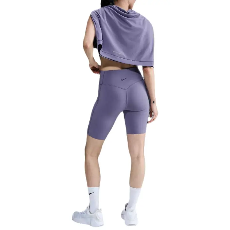 Nike Universa Women's Medium Support High Waisted 8' Biker Shorts With Pockets-4