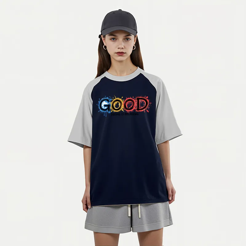 FAIRWHALE Drop Shoulder Sleeve T Shirt Women's-10