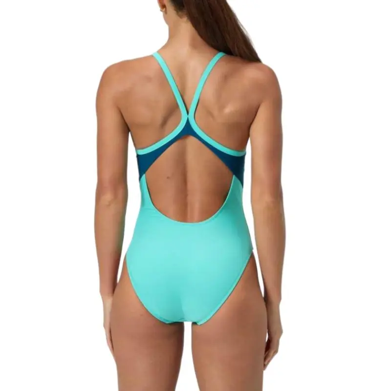 Speedo SolidRacerback One piece Swimsuit Women's Sky Blue-1