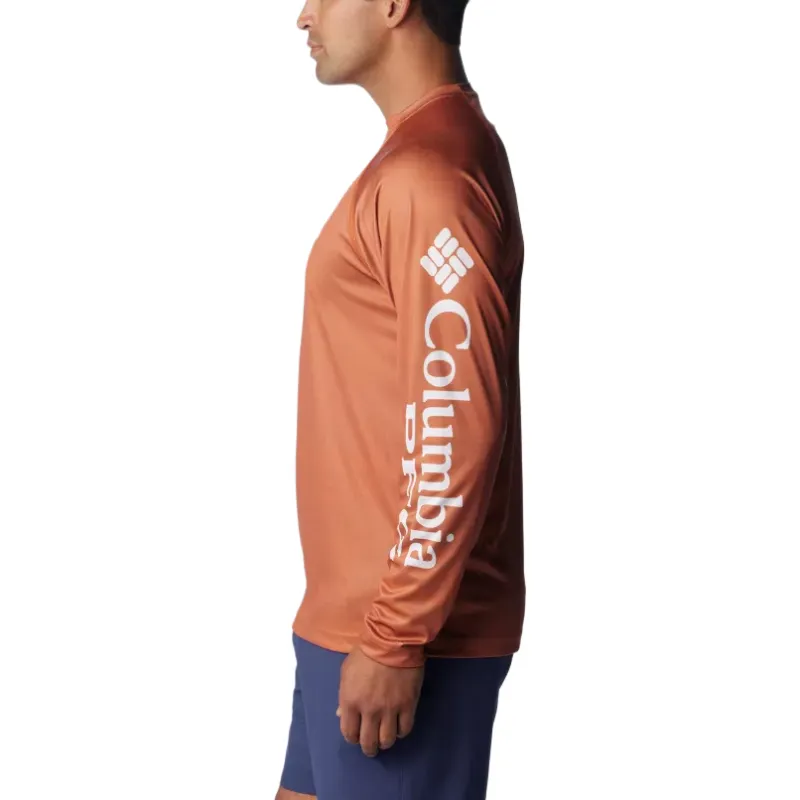 Columbia PFG Terminal Tackle Shirt Men's Orange Gray-2
