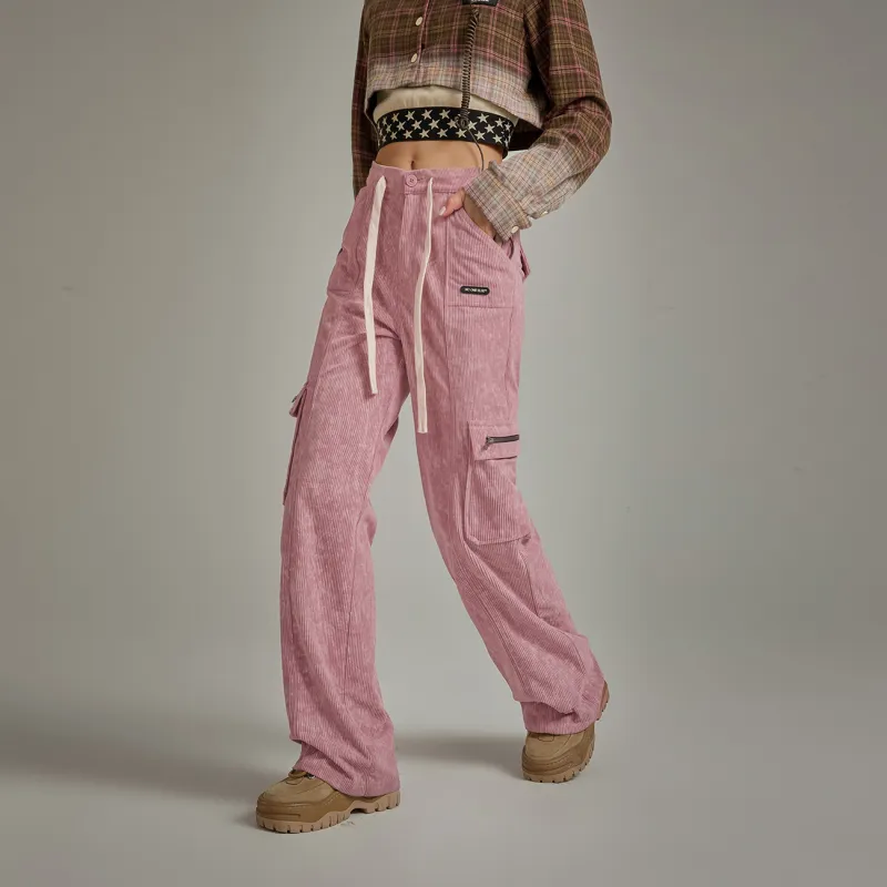 NO ONE ELSE Casual Pants Women's Gray Pink-2