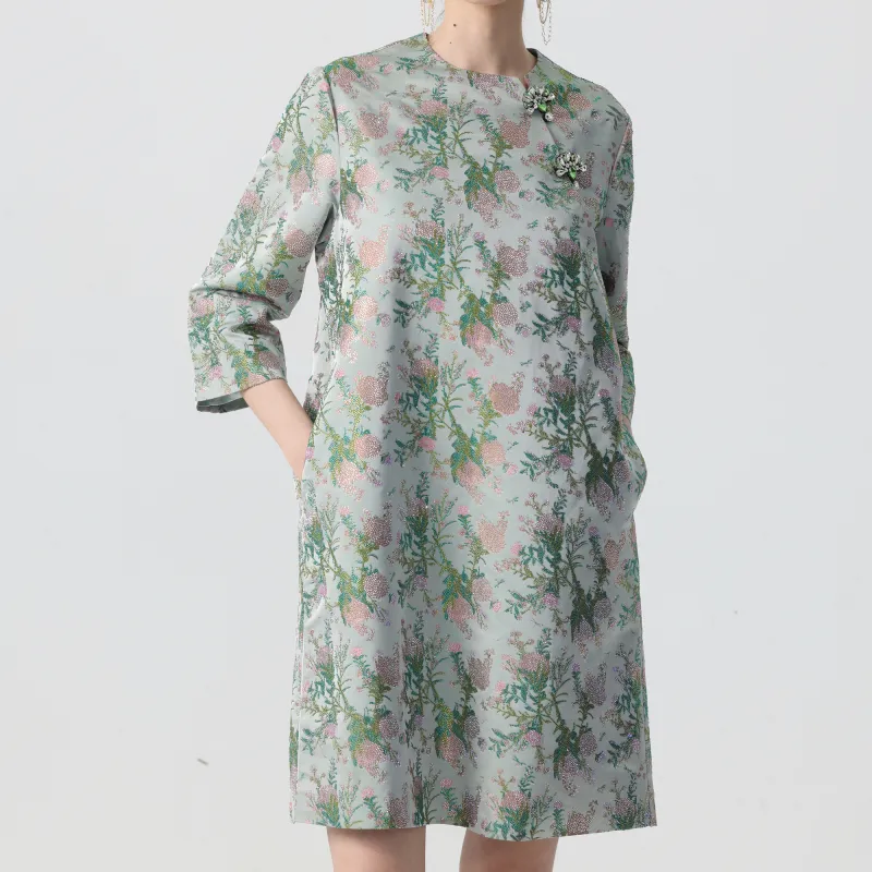 TCH Long Sleeved Dresses Women's Green-5