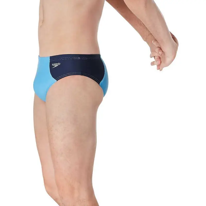 Speedo Asymmetrical Colorblock One Brief Red Swimming Shorts Men's-11