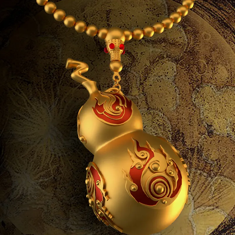TENGXUNSHIPINCAOCHANGDI With The Phoenix Alloy Gourd Beaded Bracelet Lanyards-3