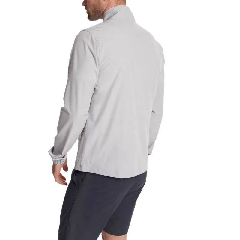 Vuori Jacket Men's Silver Gray Linen Texture-2