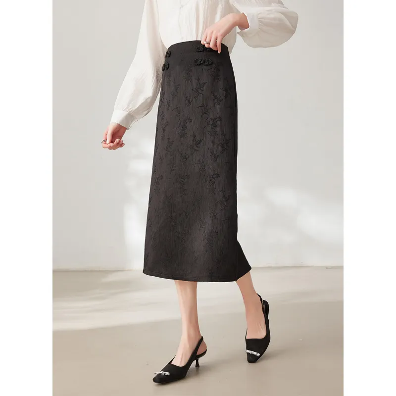 Like The Age Of Water Spring, Summer, Fall Long Sleeved Dresses Regular Women's Black-2
