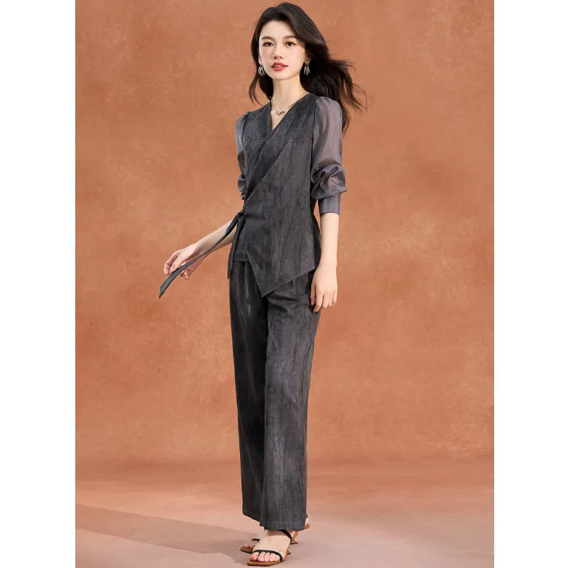 Mylan Summer Casual Suit Cinched Waist Women's-3