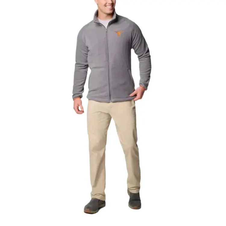Columbia Men's Collegiate Flanker™ IV Fleece Jacket - Texas Jackets Coats Men's Gray-3