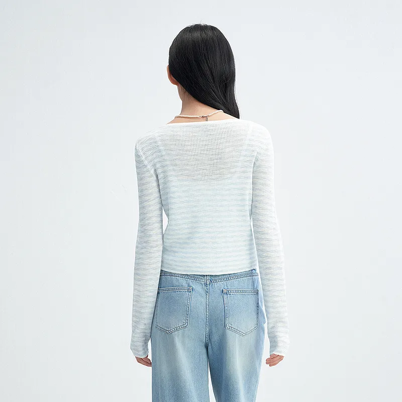 LEDIN Knitwear Women's Ice Dew Blue In Stock-6