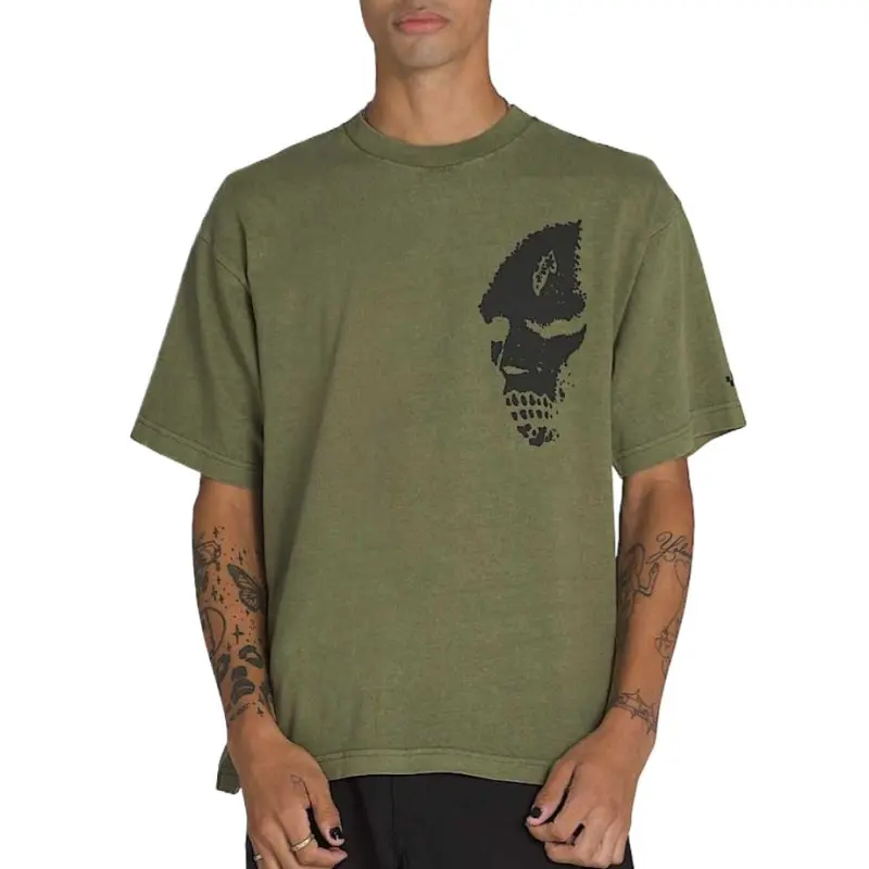 Vans Mike Gigliotti Skate Skull T Shirt T Shirt Men's Green-1