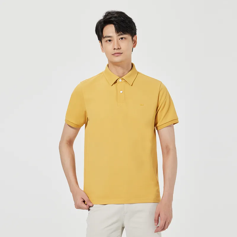 LESS IS MORE Polo Shirt Men's Earth Yellow Gray-2