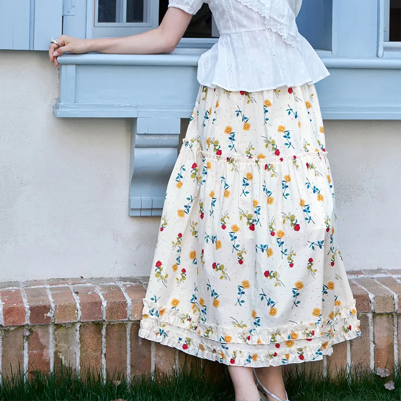 ELF SACK Casual Long Skirt Women's-4