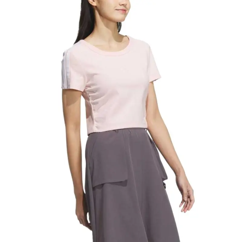 Adidas Regular T Shirt Women's Light Pink-1