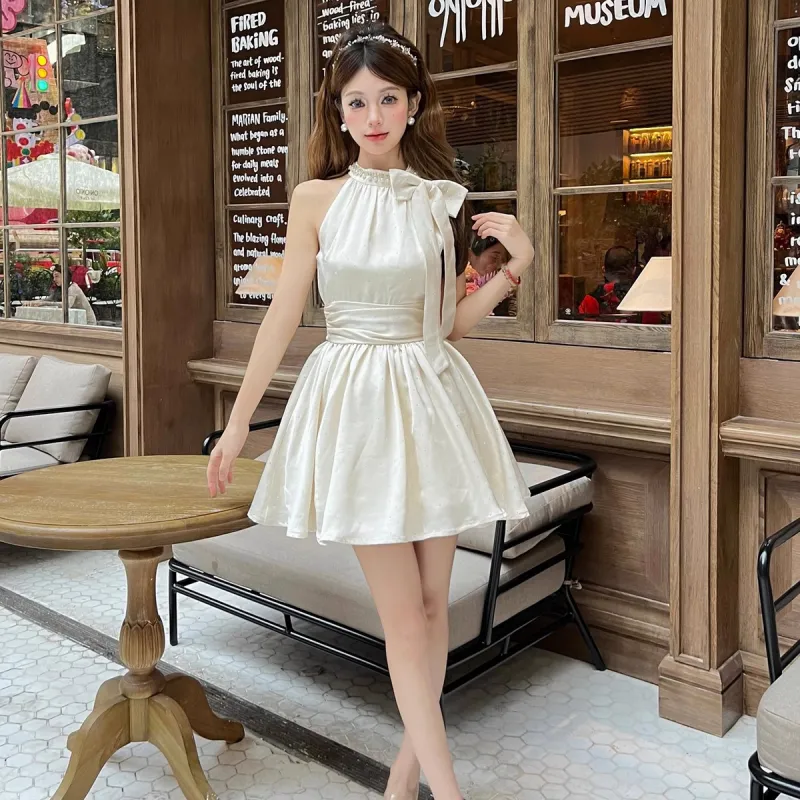 GLEE DIARY Sleeveless Dress Women's Apricot-5