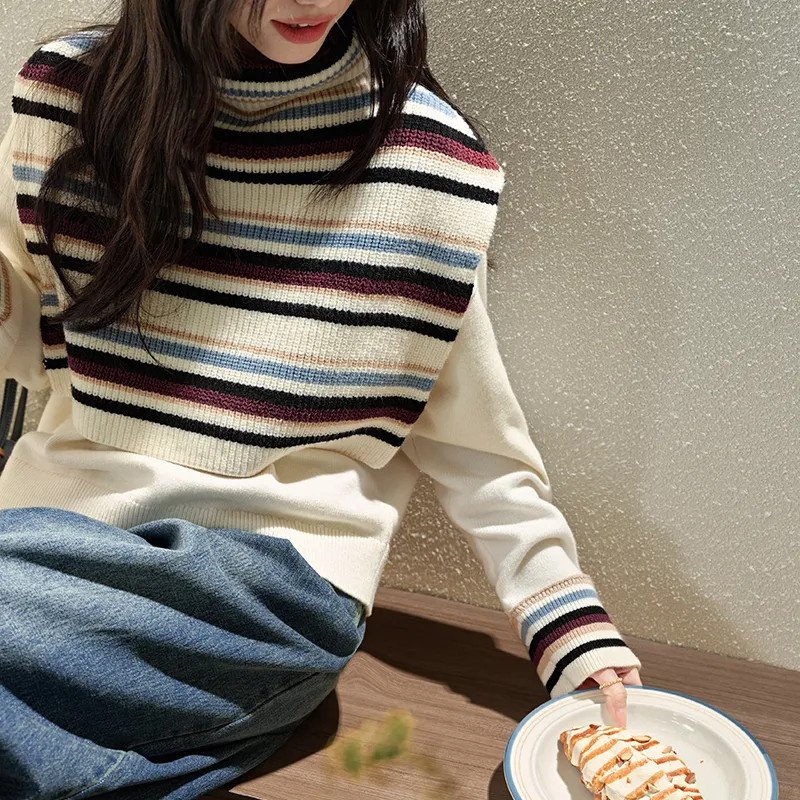 KUOSE Sweaters Women's Apricot-5