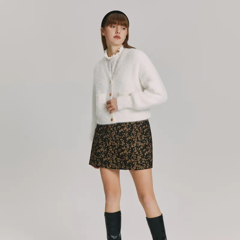 E.land Casual Short Skirts Women's Brown-3