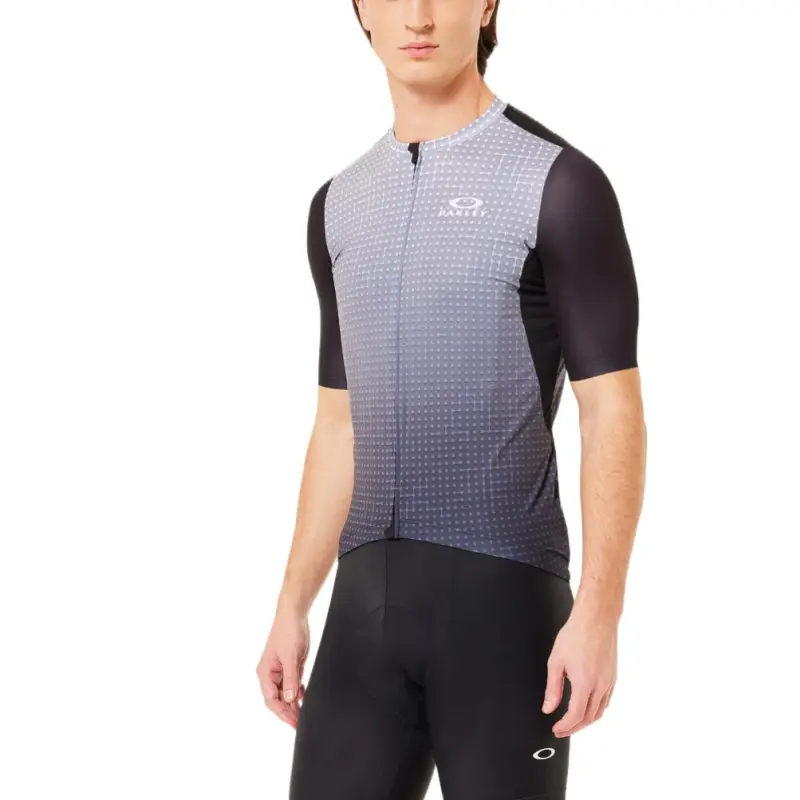 Oakley Endurance Dazzle Cycling Clothing Men's Black And Gray Striped Letter Combination-5