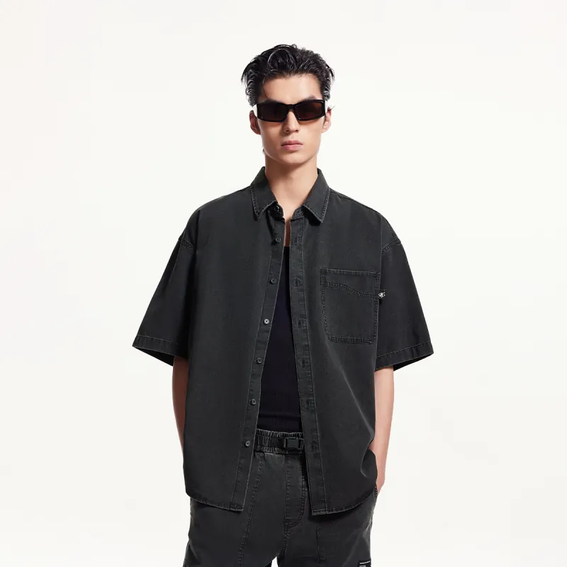 JACK JONES· Shirt Men's A16 Dark Gray Denim-5