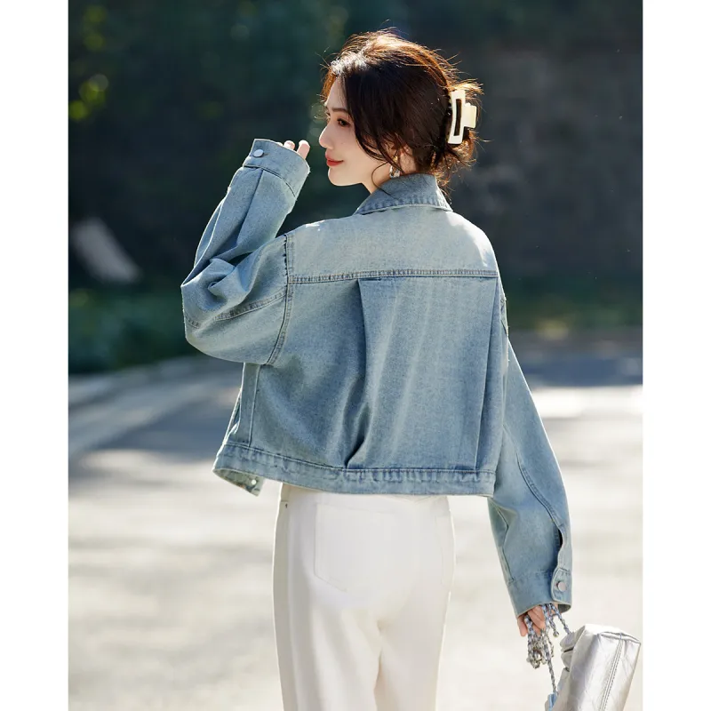 TERRE BLEUE Denim Jacket Women's Blue-4