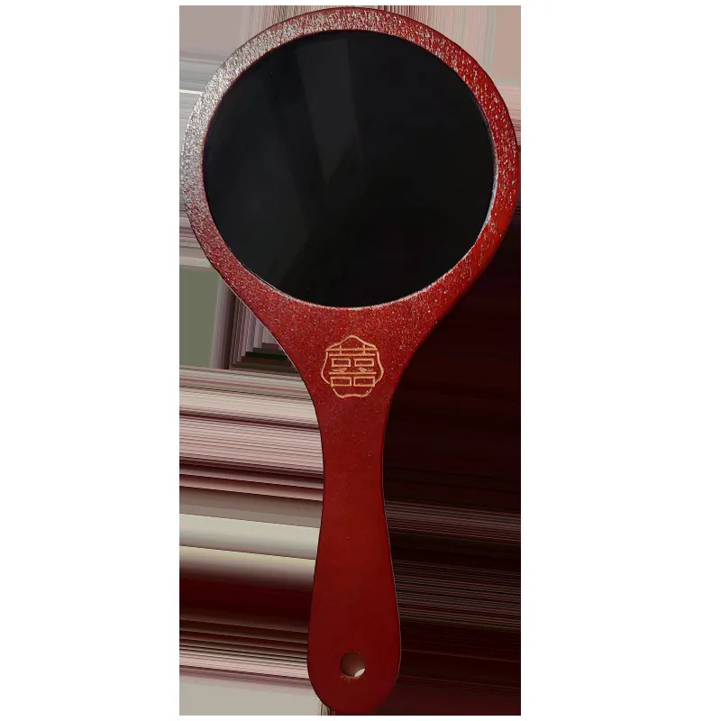 XIBI Xipin 1 Pair Red Wedding Mirror Comb Set For Bridal Grooming Use-3