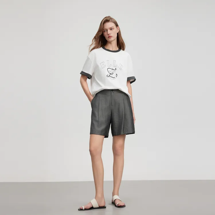 ELLE Short Sleeved T Shirts Women's-17