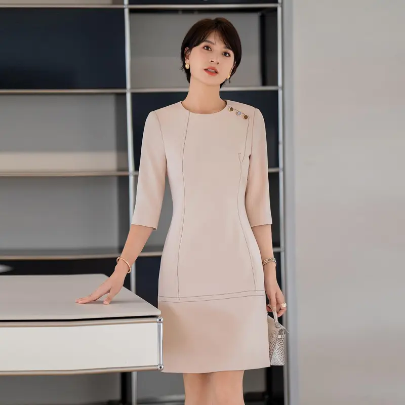 ONE SHALLOW Long Sleeved Dresses Women's Pink-3