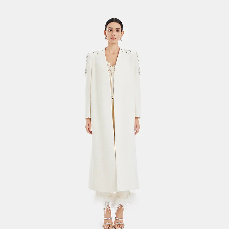 Rich Radi Q's Coats Women's White-3