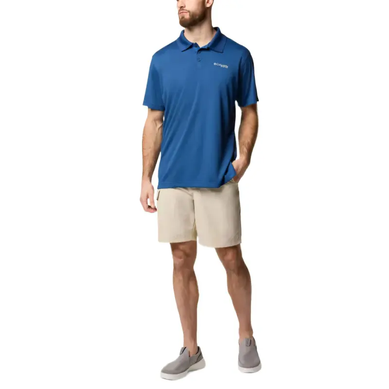Columbia PFG Solar Stream Polo Shirt Men's Blue-3