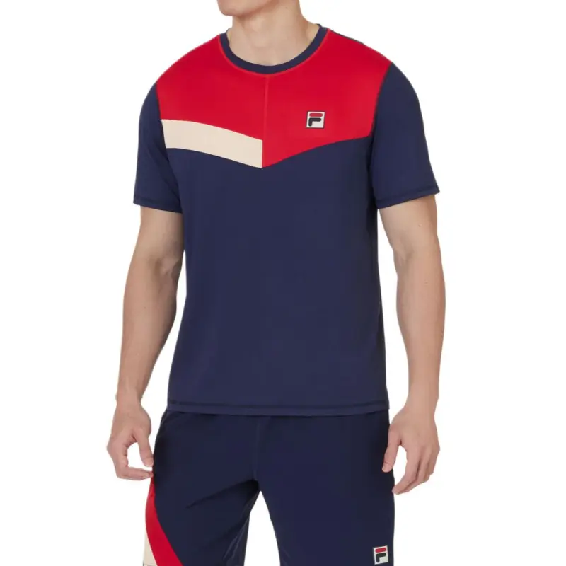 FILA HERITAGE T Shirt Men's Navy Blue 488-2