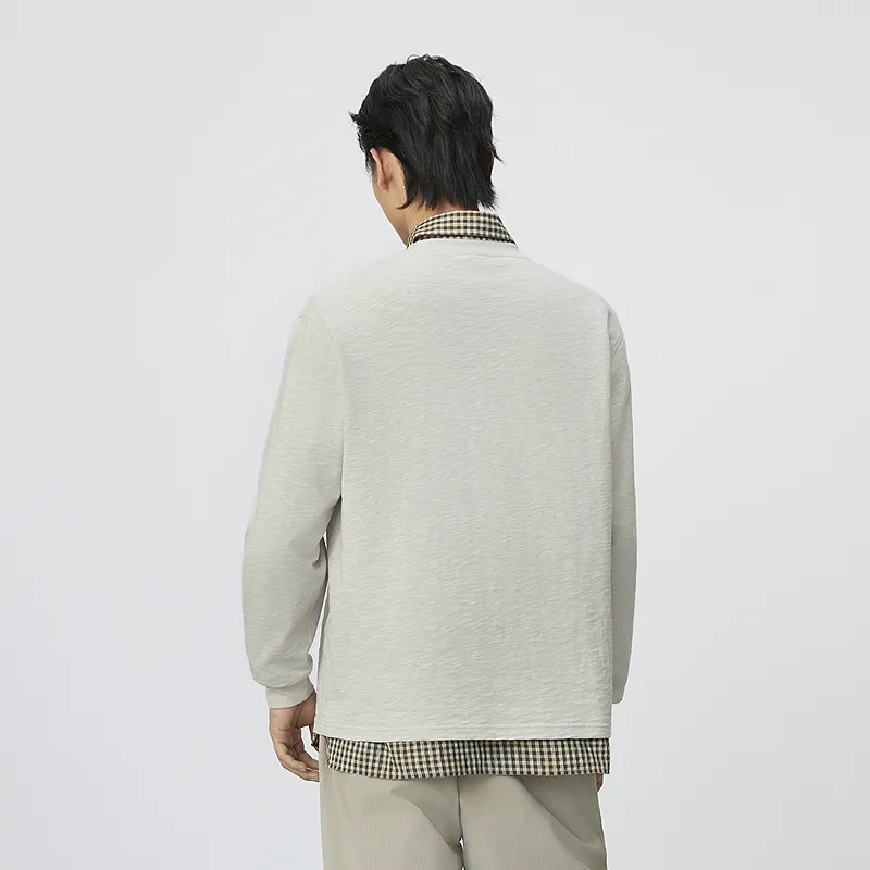 GXG Long Sleeved T Shirt Men's Light Gray-2