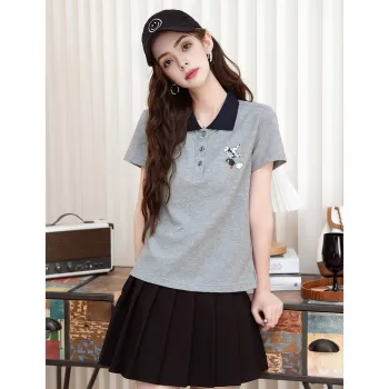 FAWENXIANGZI T Shirt Women's Heather Gray