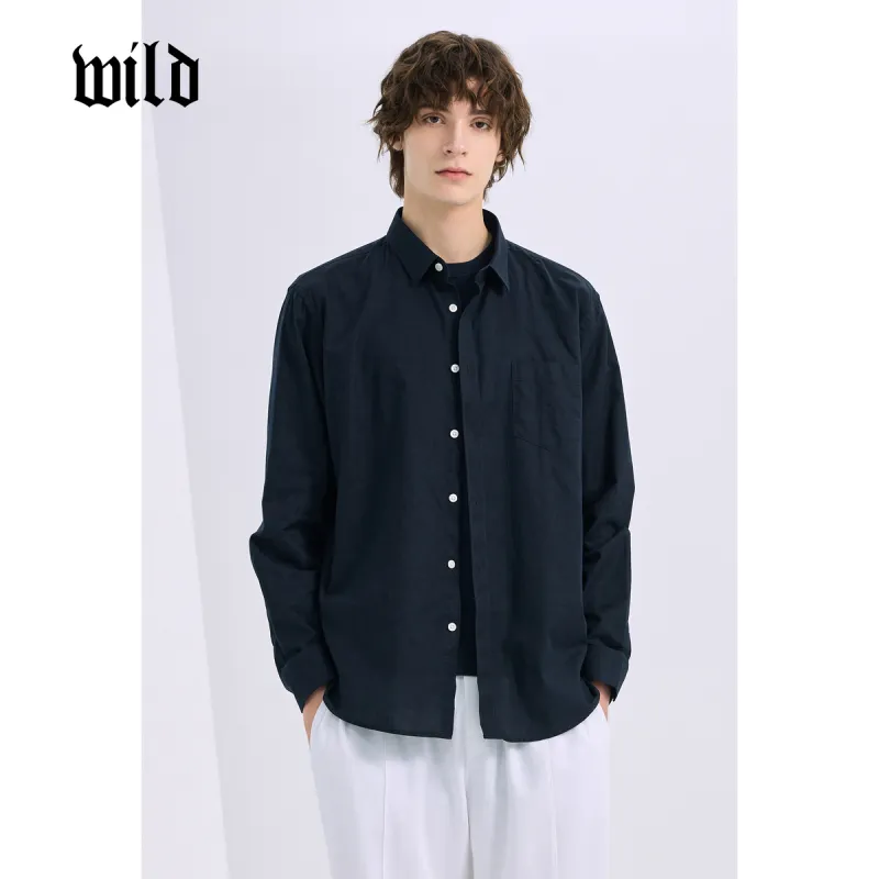 WILD LEADER Shirts Men Starling Blue[CW51585A27]-4