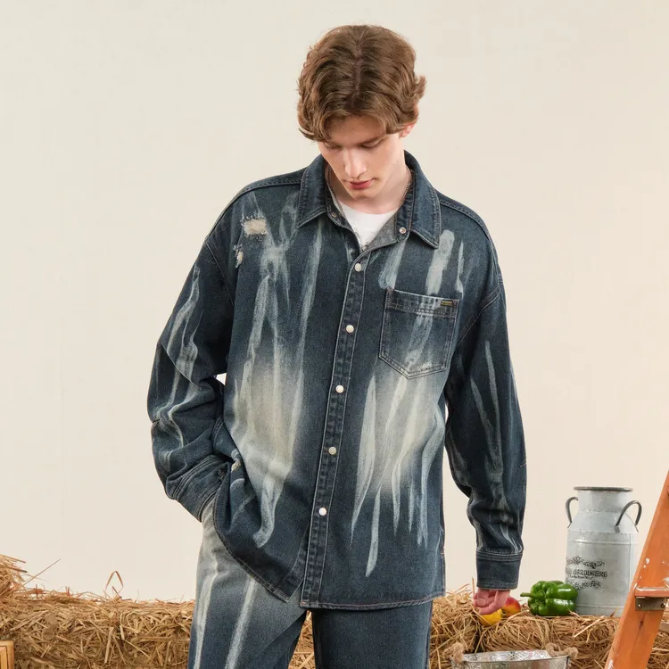 Bosieagender Shirt Unisex Vintage Blue-5