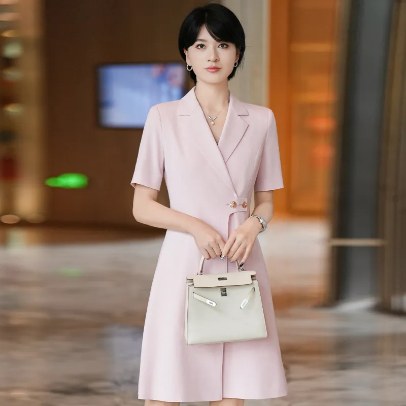 ONE SHALLOW Short Sleeved Dresses Women's Pink-6