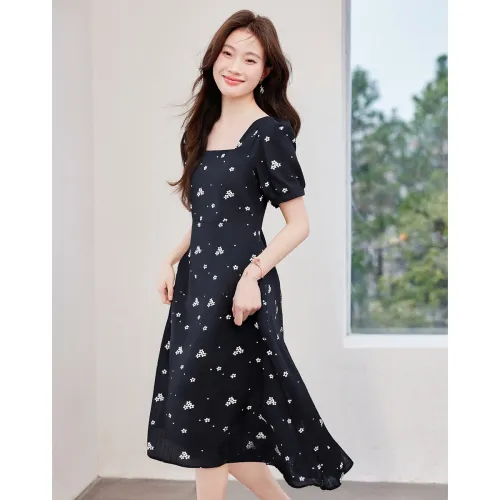 Love Elaine Short Sleeved Dress Women's Black