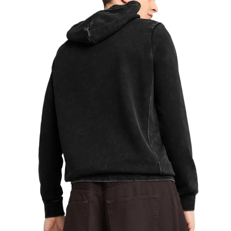 PUMA Sudadera Clásica PUMA Para Hombre Con Lavado Desgastado.-4