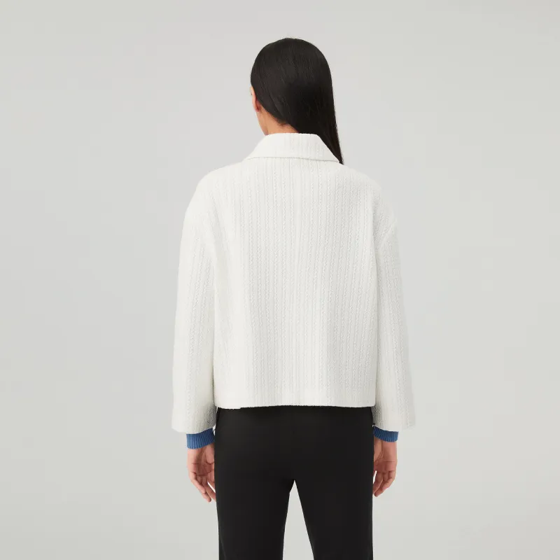 OVV Jackets Women's Raw White Solid Color B5-2