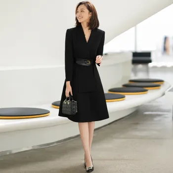 ONE SHALLOW Long Sleeved Dresses Women's Black