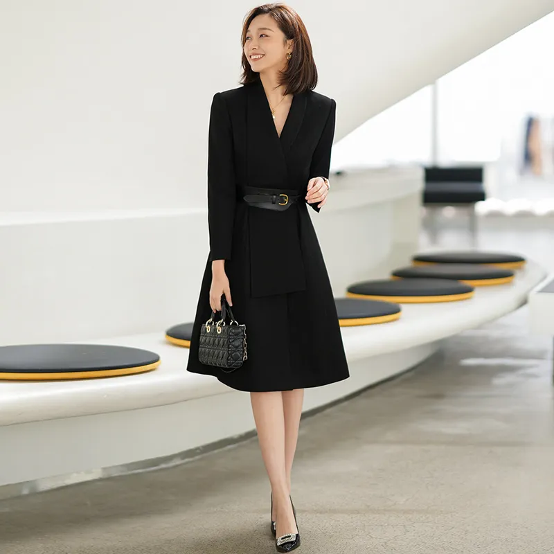 ONE SHALLOW Long Sleeved Dresses Women's Black-0