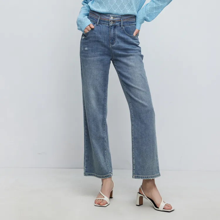 SHUIYUNJIAN Jeans Women's Denim Blue-2