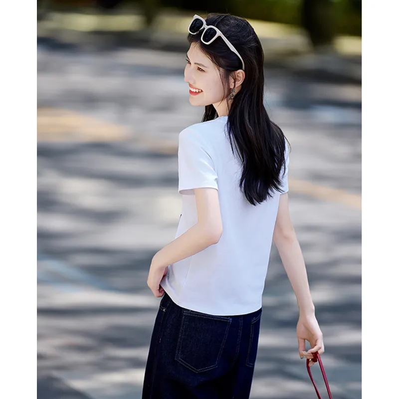 Still quiet T Shirts Women's White-4