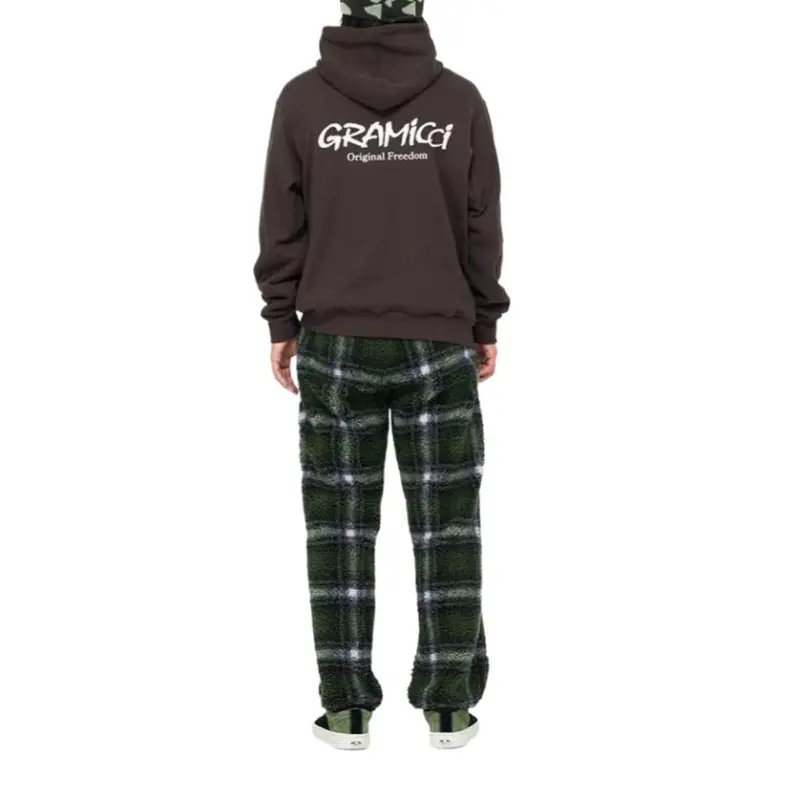 Gramicci Shadow Plaid Sherpa Pant Casual Pants Men's Olive Green-5