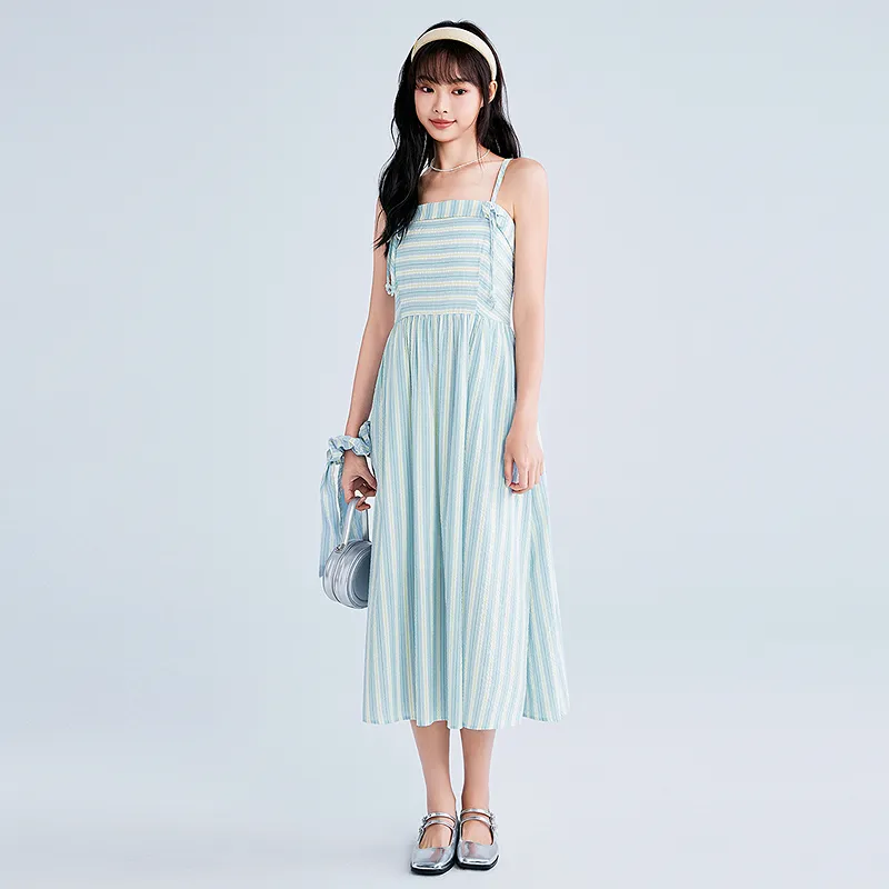 LEDIN Slip Dress Women's Ice Dew Blue-3