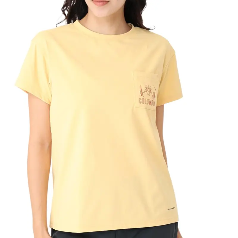 Columbia T Shirt Women's Yellow 715-2