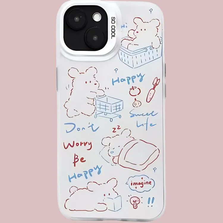 Sopi Acrylic Material Shopping Sleeping Puppy Phone Cases Compatible With IPhone 16/15 Pro Max/Apple 13/14 Pro/Max-1