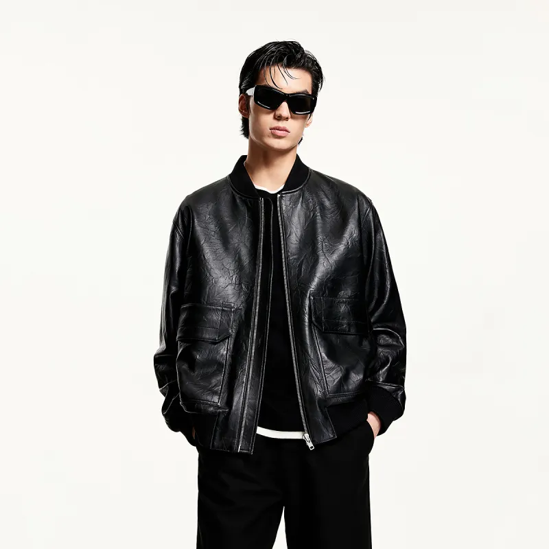 JACK JONES· Leather Jacket Men's Men's-2