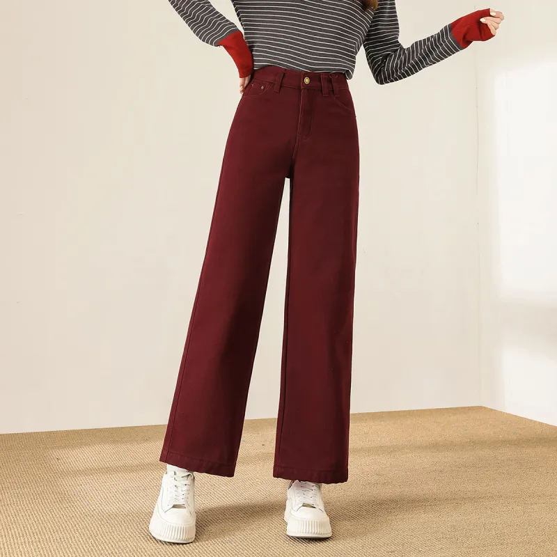 TERRE BLEUE Jeans Women's Red-6