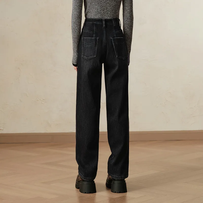 JZ. ANNAKRO Jeans Women's Plain Black-3