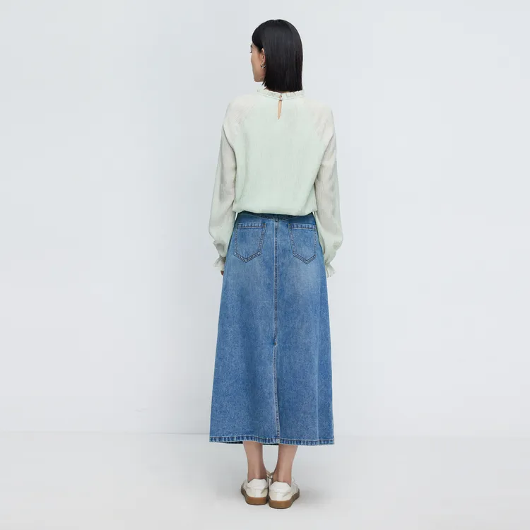 SHUIYUNJIAN Design Bud Sleeve Shirt Women's Fruit Green-5